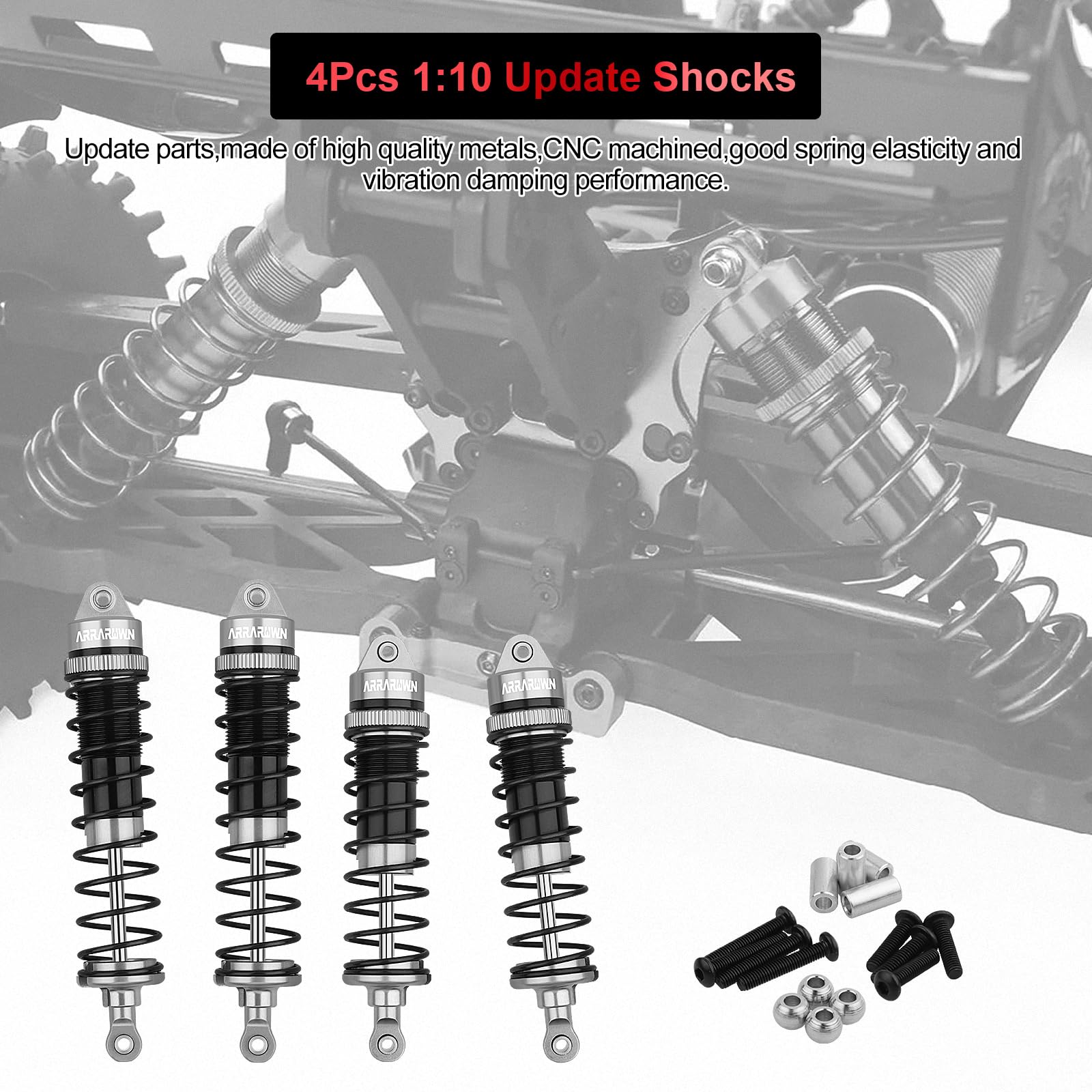 Arrma Granite Composite Front Rear Upper Gearbox Covers And Shock